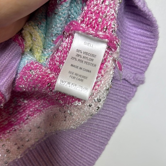 OLIVIA RUBIN Purple and Pink Cardigan Sweater - Picture 6 of 7